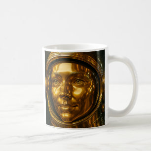 Mug Portrait femme en or