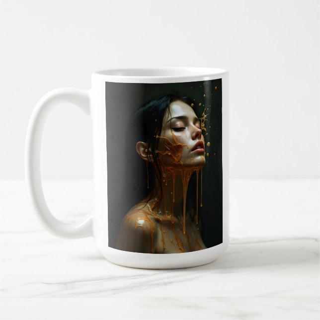 Mug Portrait femme mode art (Gauche)