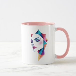 Mug Portrait futuriste d’une femme.