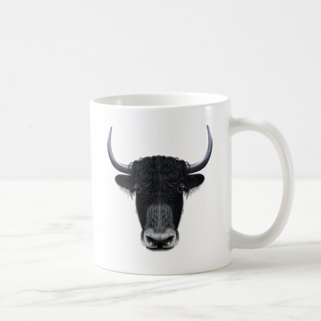 Mug Portrait illustré des yaks domestiques (Droite)