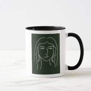 Mug Portrait malachite avec cheveux longs