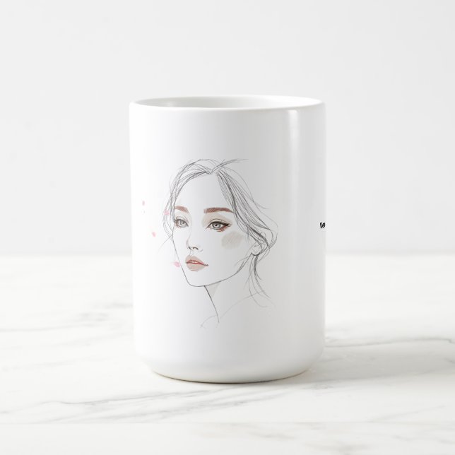 Mug Portrait MemoryUs – Tasse à café en art minima (Centre)