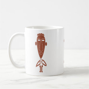 Mug Portrait moderne de la tribu africaine Abstraite