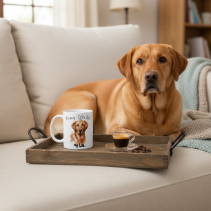 Mug Portrait personnalisé de Labrador Retriever à l'aq