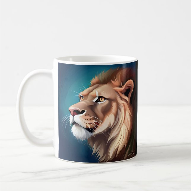 Mug Portrait Posé Côté Lion-56557 (Gauche)