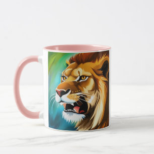 Mug Portrait Posé côté Lion rugissant-57566