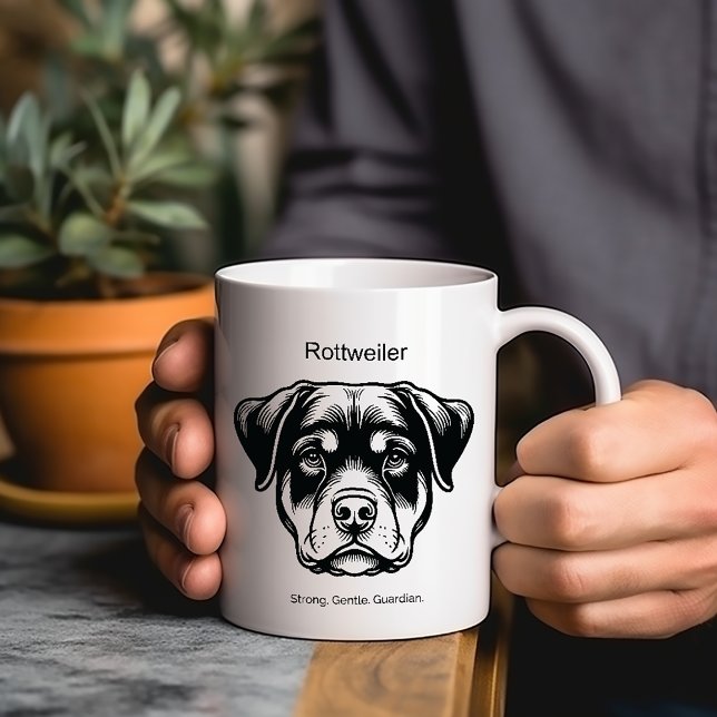 Mug Portrait Rottweiler (Créateur téléchargé)