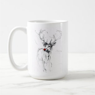 Mug Portrait Rudolf à nez rouge délicat
