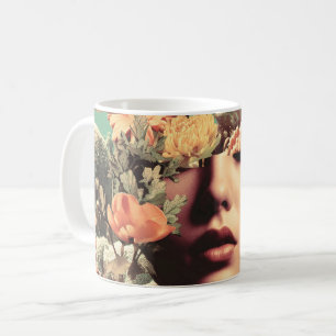 Mug Portrait sous-marin surréaliste avec fleurs de cor
