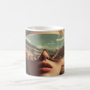 Mug Portrait surréaliste avec des lunettes de soleil r