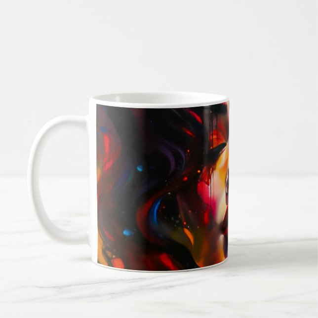 Mug Portrait surréaliste gras (Gauche)