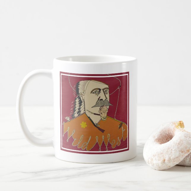 Mug Portrait Tête Et Épaules De Buffalo Bill (Avec donut)