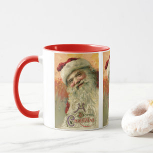 Mug Portrait victorien de Père Noël, Noël vintage