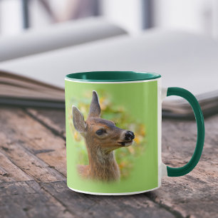 Mug Portrait vierge du cerf de queue noire souriant Fa