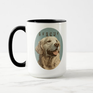 Mug Portrait vintage de chien de sauvetage Golden Retr