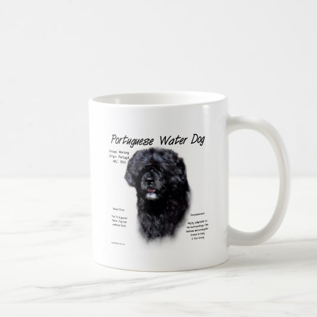Mug Portugais de l'histoire des chiens d'eau Design (Droite)