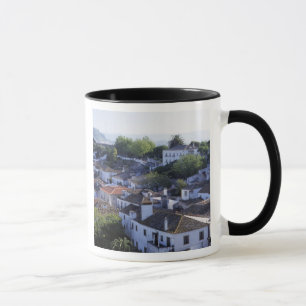 Mug Portugal, Obidos. Vue surélevée de bâtiments blanc