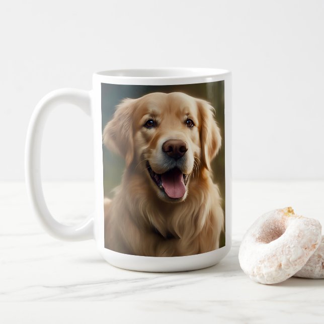 Mug Pose Portrait de chien Golden Retriever (Avec donut)