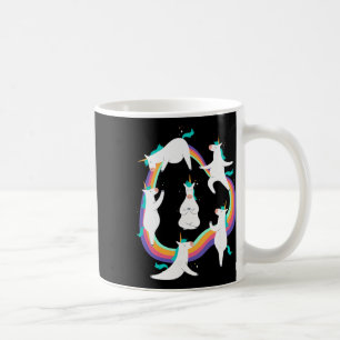 Mug Poses de salutation au soleil de yoga licorne Mème