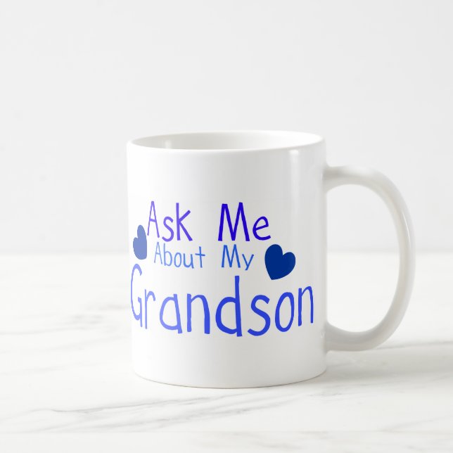Mug Posez-moi des questions sur mon petit-fils ! (Droite)