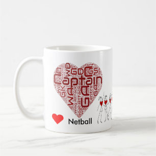 Mug Positions et capitaine de net-ball d'amour