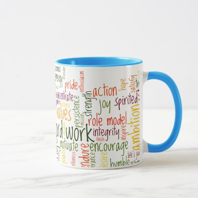 Mug Positivité de motivation des mots #2 à chaque (Droite)