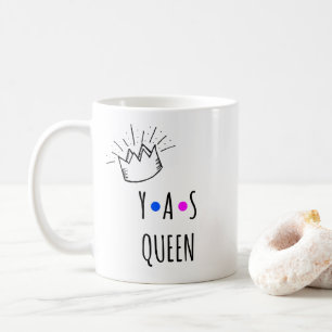 Mug Positivité mignonne de corps de la REINE de YAS