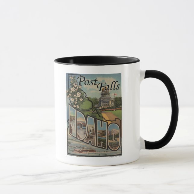 Mug Post Falls, Idaho - Scènes de grandes lettres (Droite)