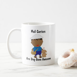 Mug Postal Worker Black Mail Carrier Dog Personnaliser
