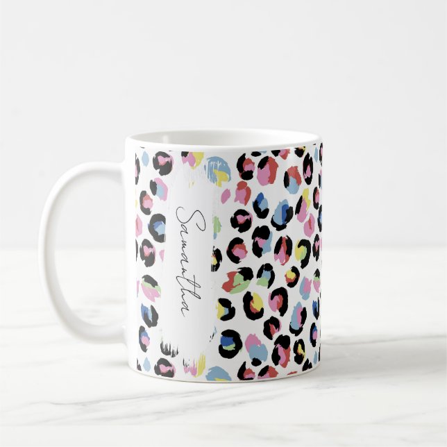 Mug Poster de animal coloré personnalisé (Gauche)