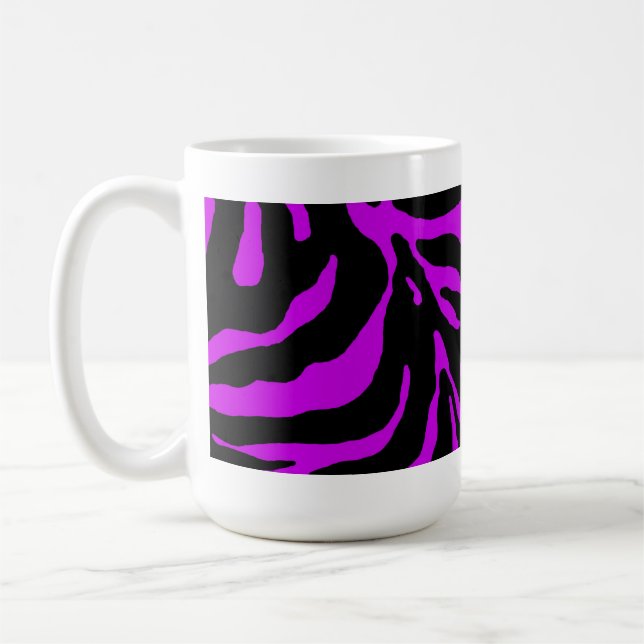 Mug Poster de animal de bande violet Zebra (Gauche)