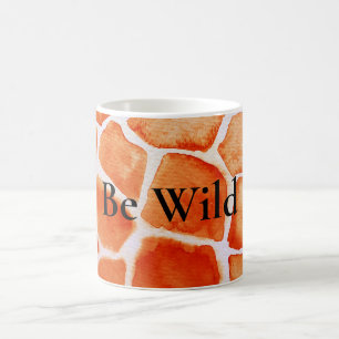 Mug Poster de animal de la Giraffe orange