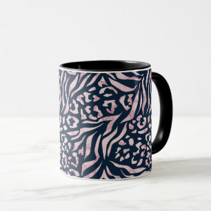 Mug Poster de animal, léopard, tigre, bleu, rose, peau