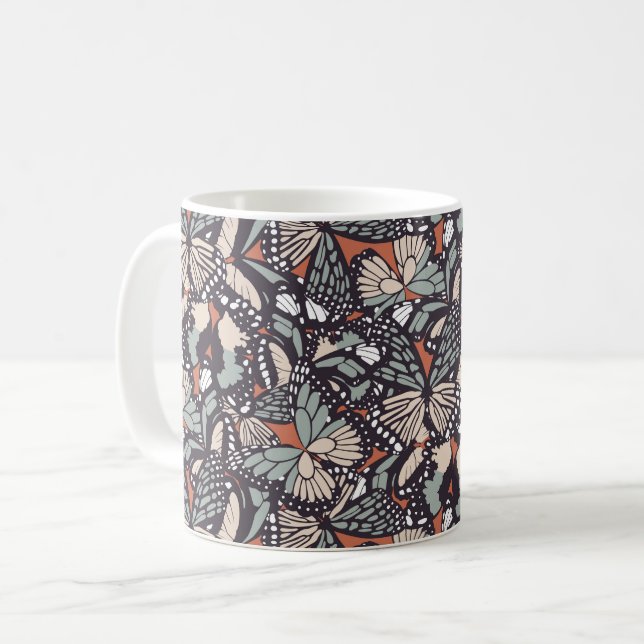 Mug Poster de animal papillon monarque (Devant gauche)