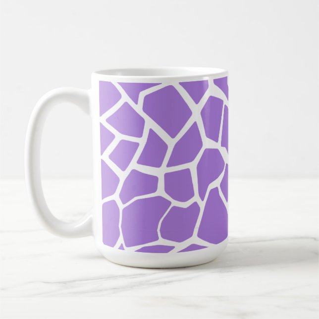 Mug Poster de animal pourpre de girafe d'améthyste (Gauche)