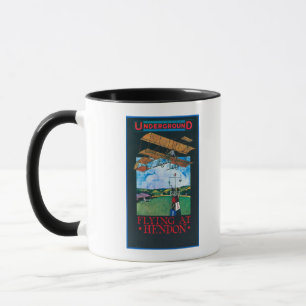 Mug Poster de Grahame-White et de Plane au-dessus de l
