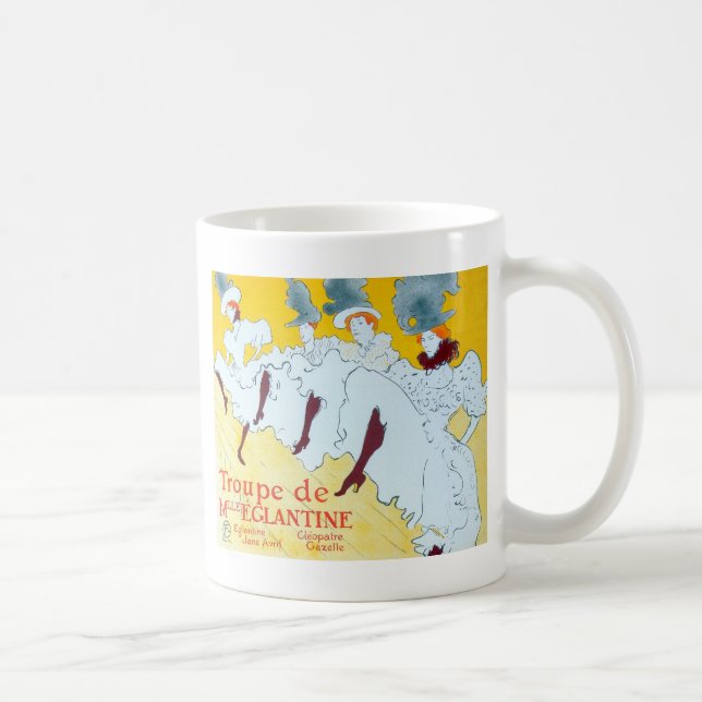 Mug Poster de la fille dansante Jaune Toulouse Lautrec (Droite)