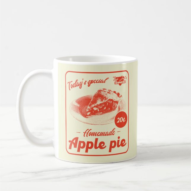 Mug Poster de la Promo de la tarte d'Apple Retro (Gauche)
