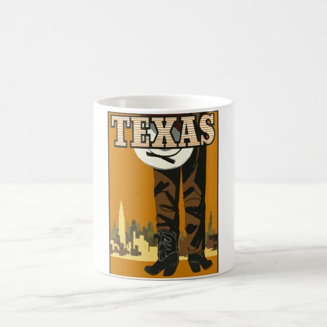 Mug Poster de Personnaliser Vintage Texas (Centre)
