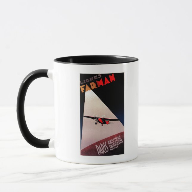 Mug Poster de promotion Farman Airlines Farman 300 Mon (Gauche)