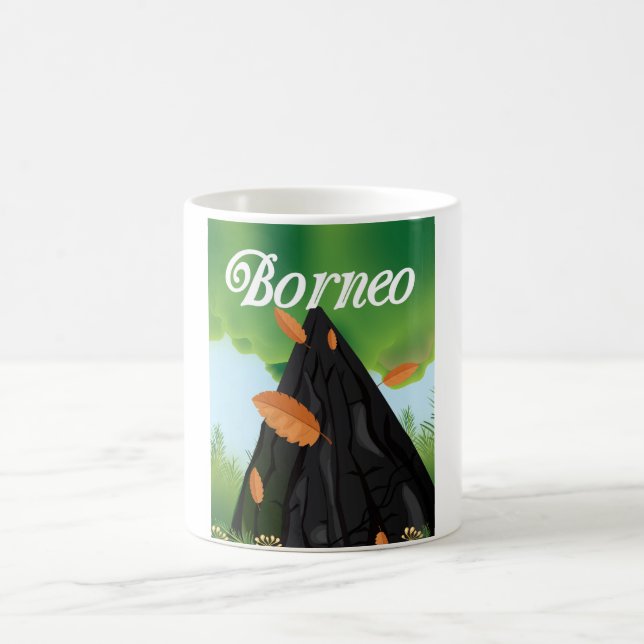 Mug Poster de voyage Borneo Rainforest (Centre)