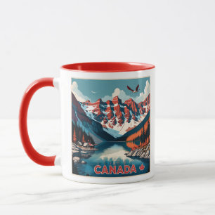 Mug Poster de voyage sur mesure Monogramme Canada