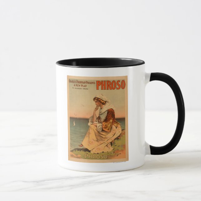 Mug Poster du Phroso Woman at Beach Theatre (Droite)