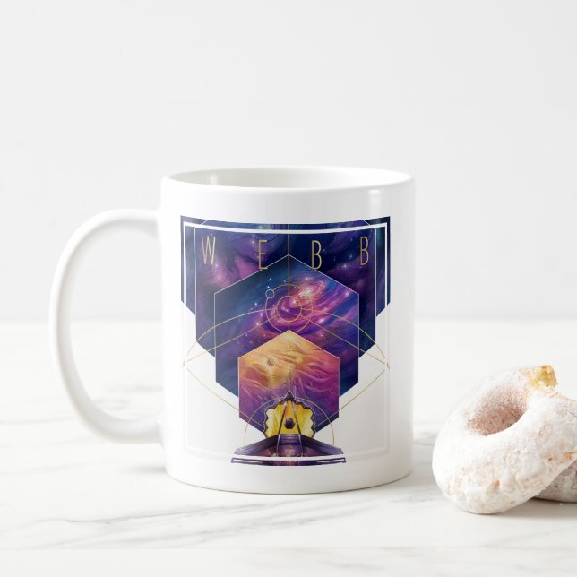 Mug Poster du télescope spatial James Webb. (Avec donut)