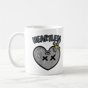 Mug Poster en Niveaux de gris Coeur & épée Punk Rock e
