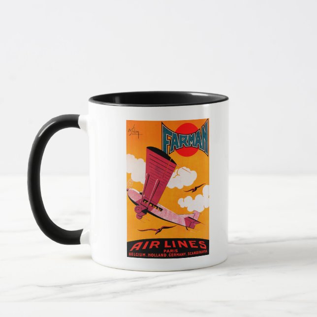 Mug Poster Monoplane F-170 de Farman Brothers Airlines (Gauche)