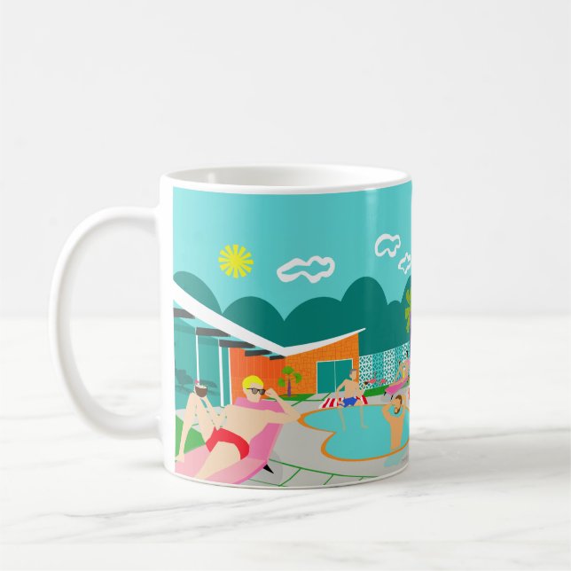 Mug Poster Muster du Retro Gay Pool Party (Gauche)