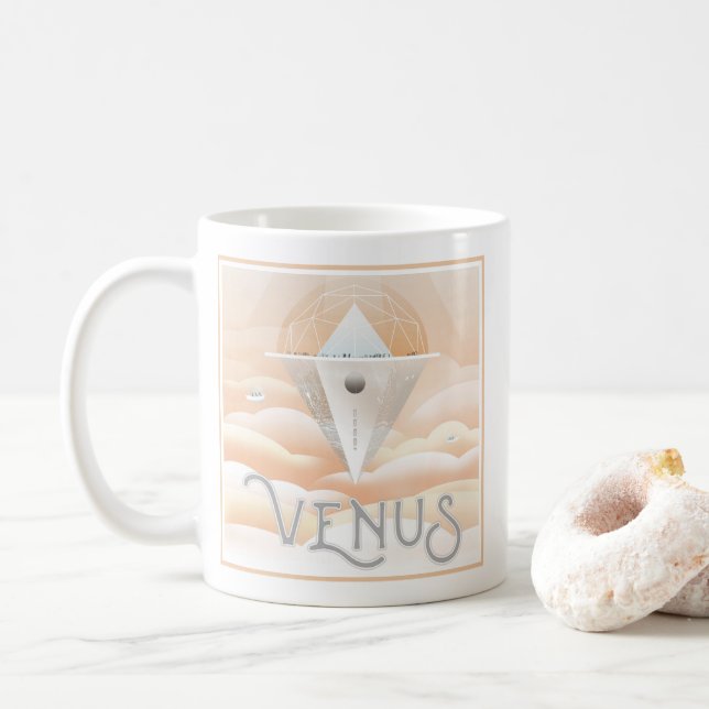Mug Poster-Observatoire Rétro Dans Le Système Solaire (Avec donut)