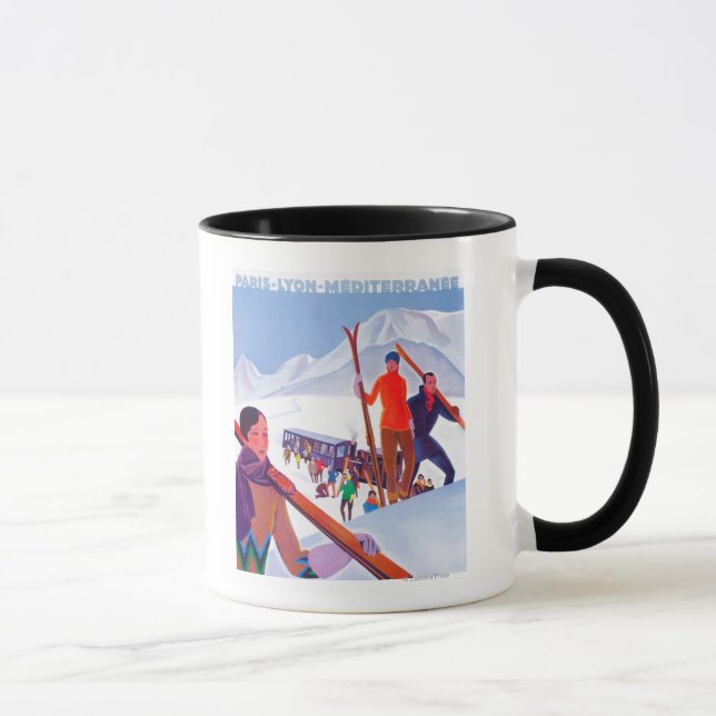 Mug Poster promotionnel du chemin de fer PLM (Droite)