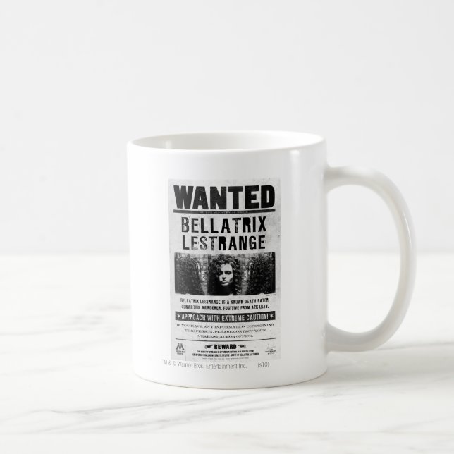 Mug Poster Recherché Bellatrix Lestrange (Droite)